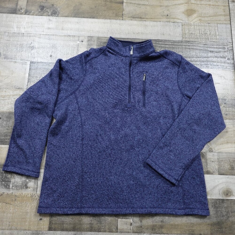 Woolrich quarter Zip Fleece Pullover men's XXL heather blue